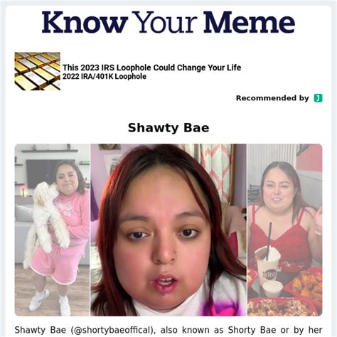 Shawty Bae is also a talented dancer, and her videos often feature her dancing to trending dances. . Shawty bae meme